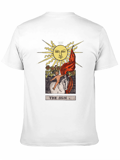 Camiseta Negra con Diseño del Tarot El Sol