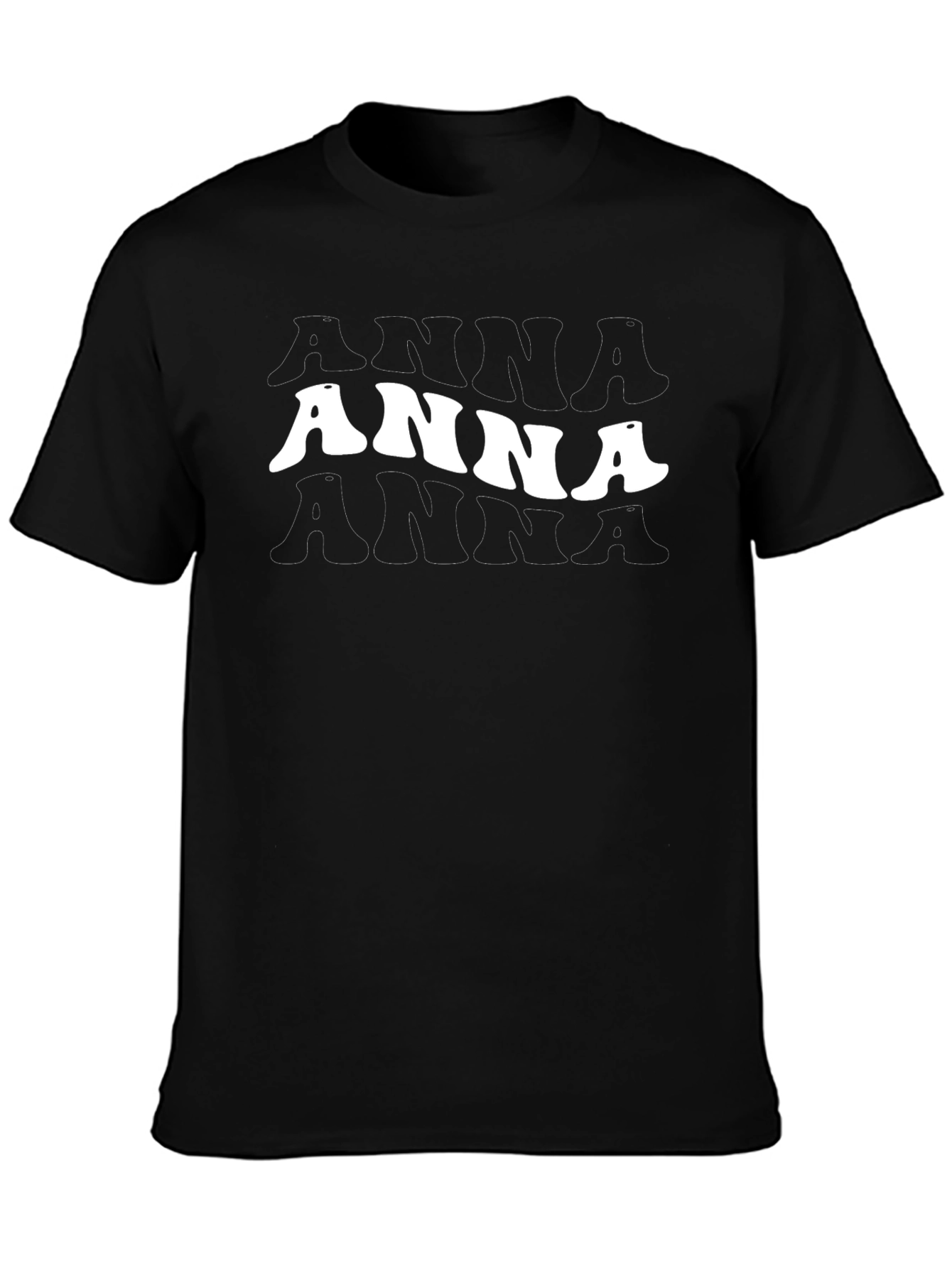Camiseta Negra ANNA Retro para Hombre