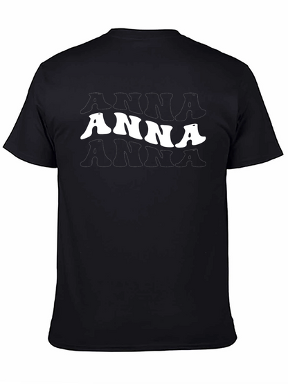Camiseta Negra ANNA Retro para Hombre