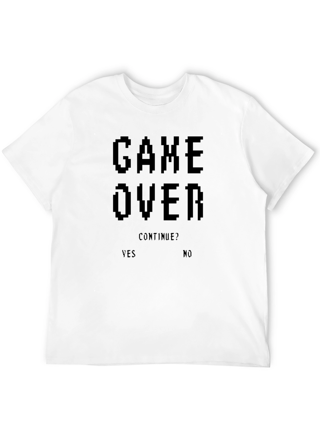 Camiseta Negra Game Over Estilo Retro para Hombre