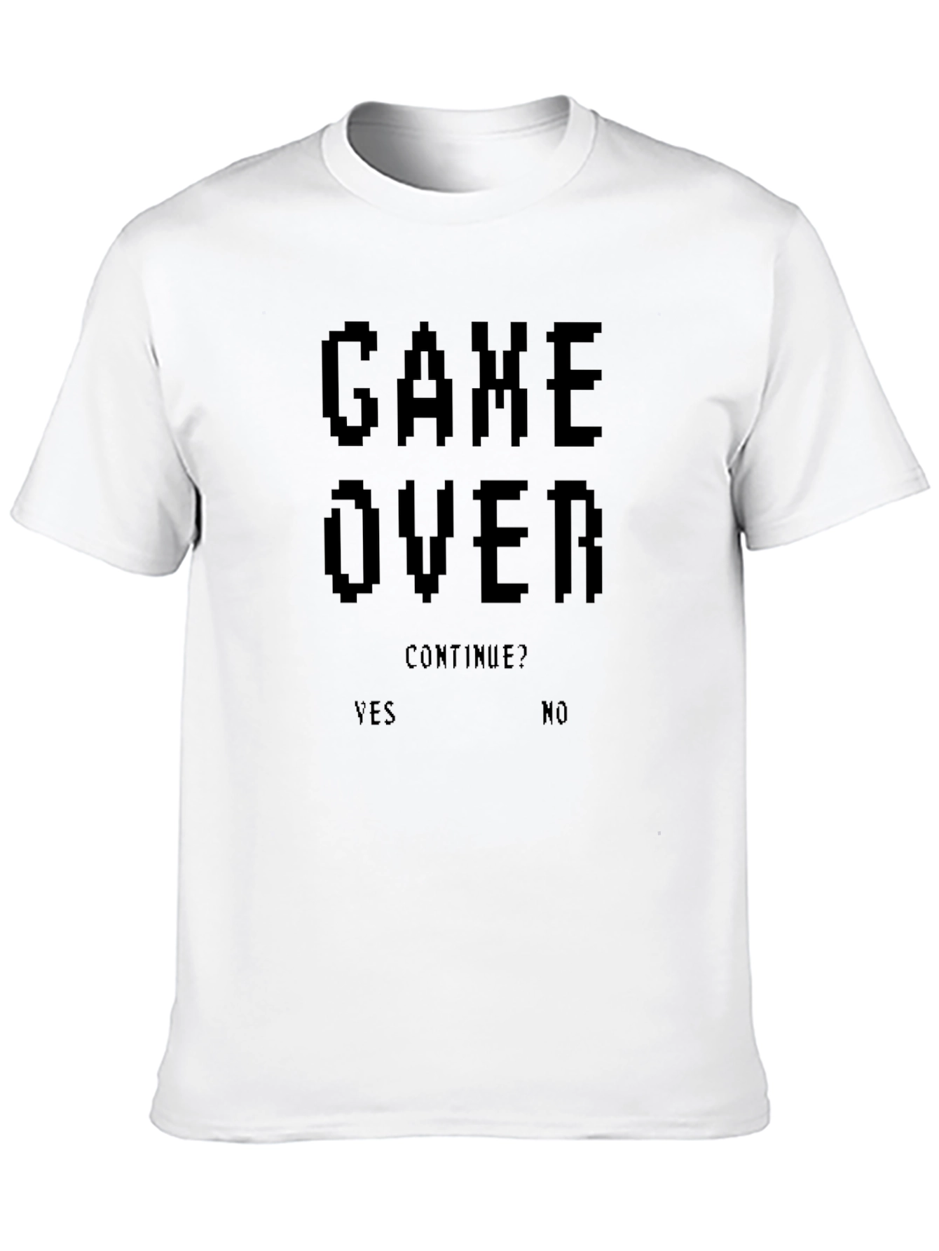 Camiseta Negra Game Over Estilo Retro para Hombre