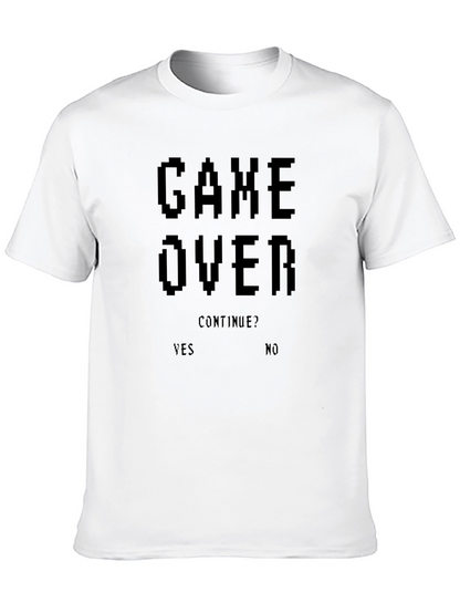 Camiseta Negra Game Over Estilo Retro para Hombre