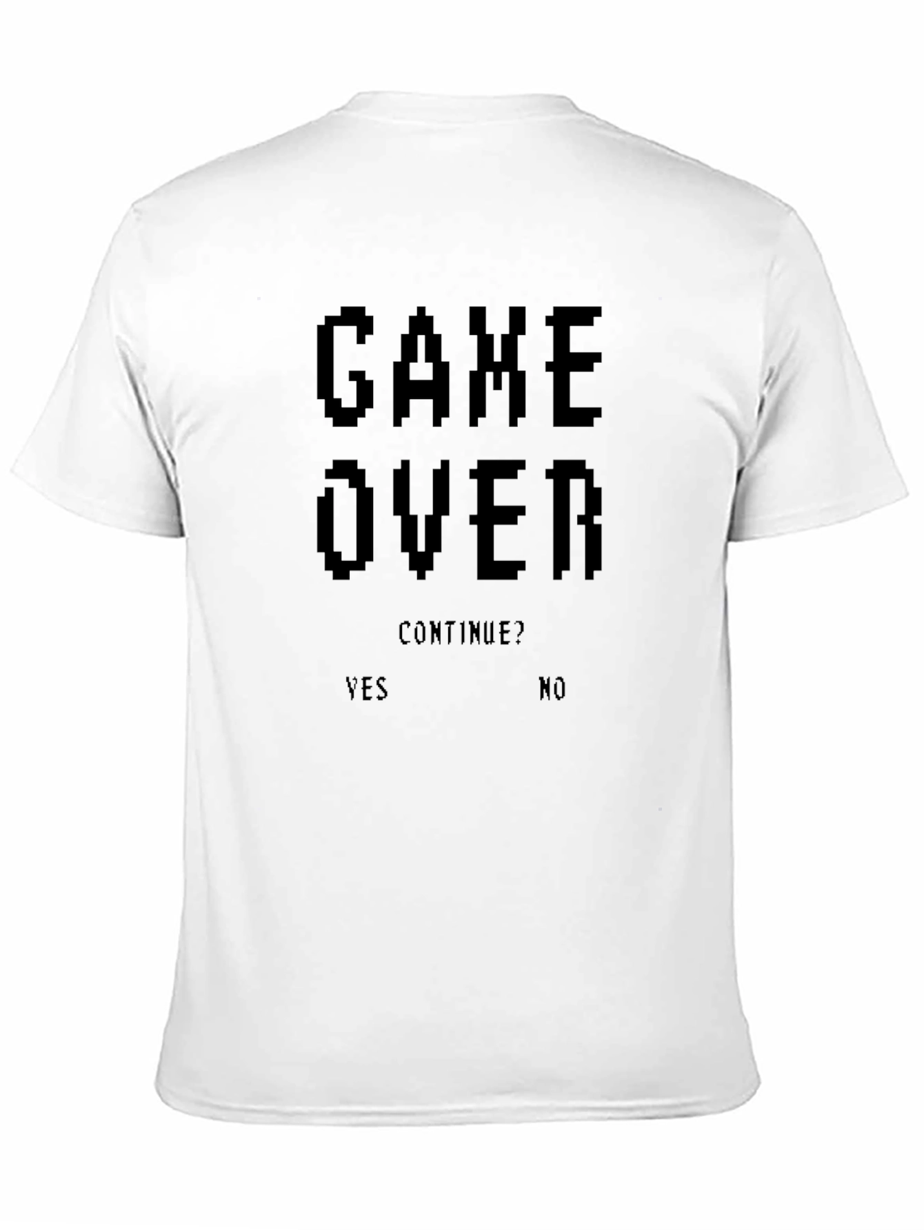 Camiseta Negra Game Over Estilo Retro para Hombre