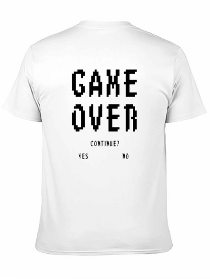 Camiseta Negra Game Over Estilo Retro para Hombre