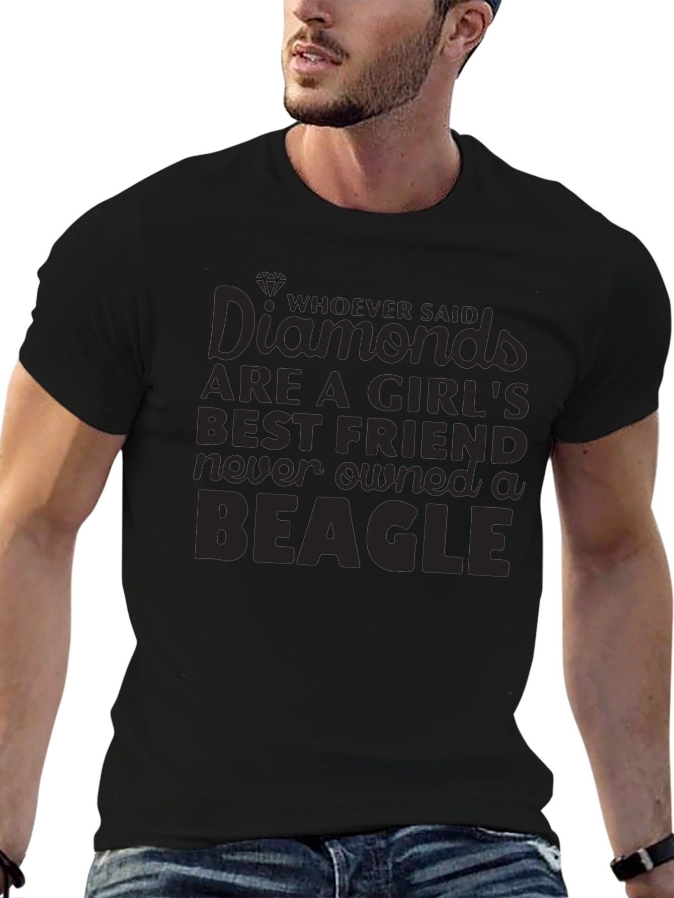 Camiseta Negra Beagle para Amantes de los Perros