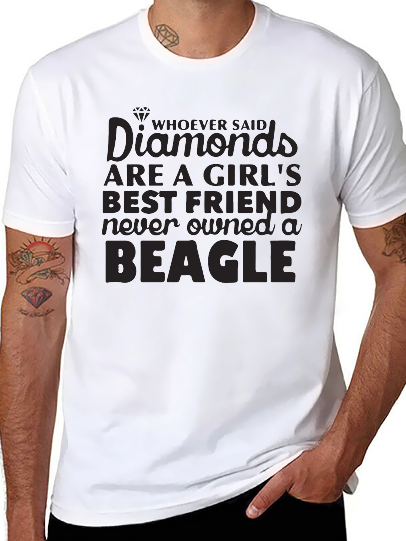 Camiseta Negra Beagle para Amantes de los Perros