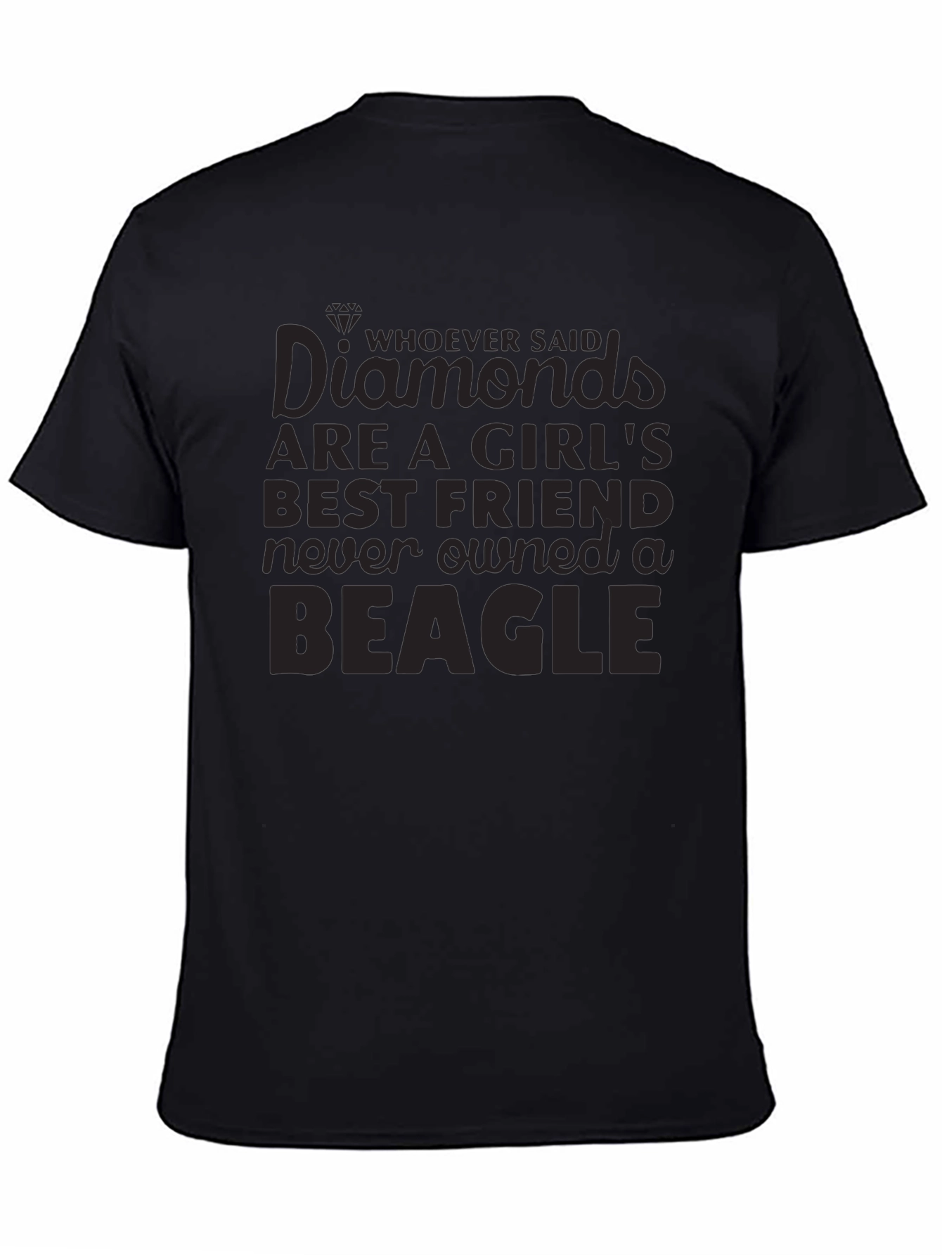 Camiseta Negra Beagle para Amantes de los Perros