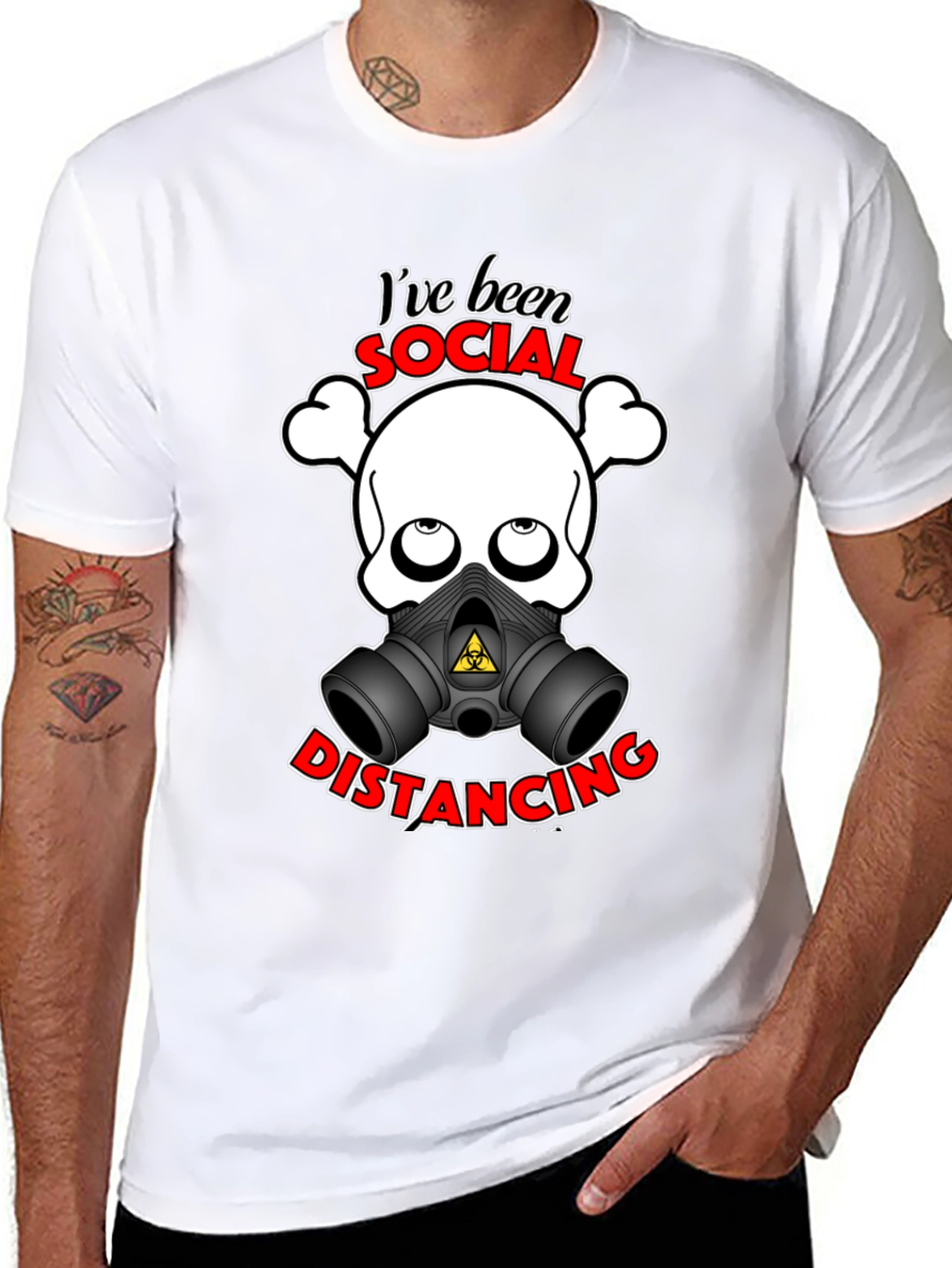 Camiseta Unisex con Diseño Divertido de Distanciamiento Social