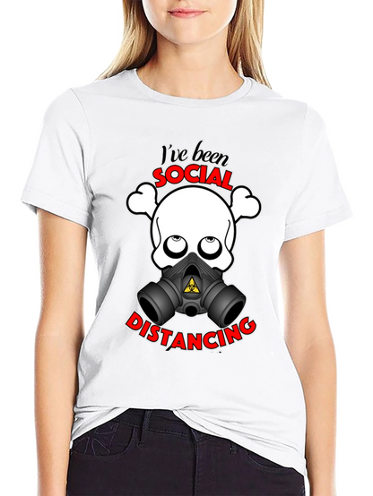 Camiseta Unisex con Diseño Divertido de Distanciamiento Social