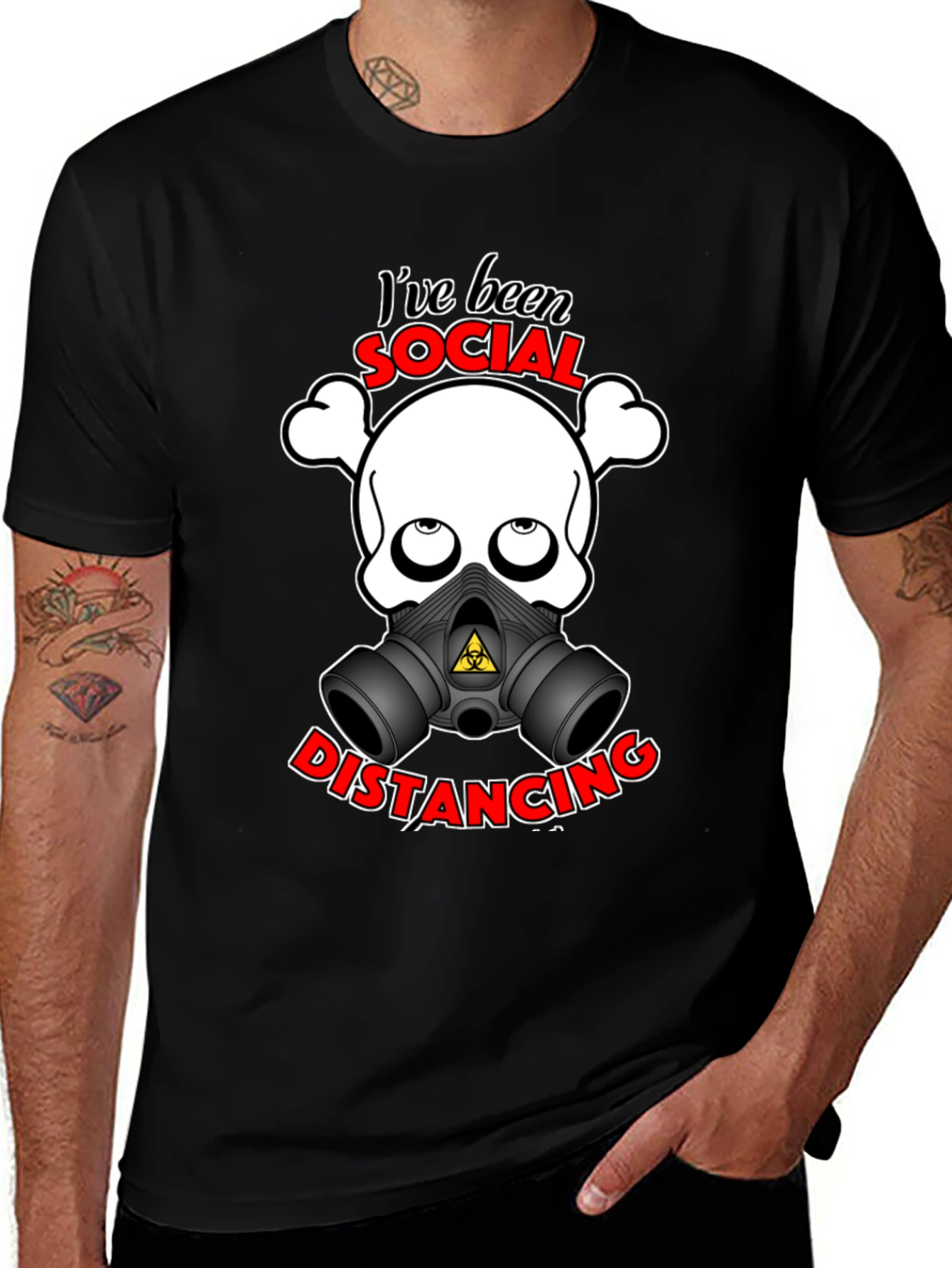 Camiseta Unisex con Diseño Divertido de Distanciamiento Social