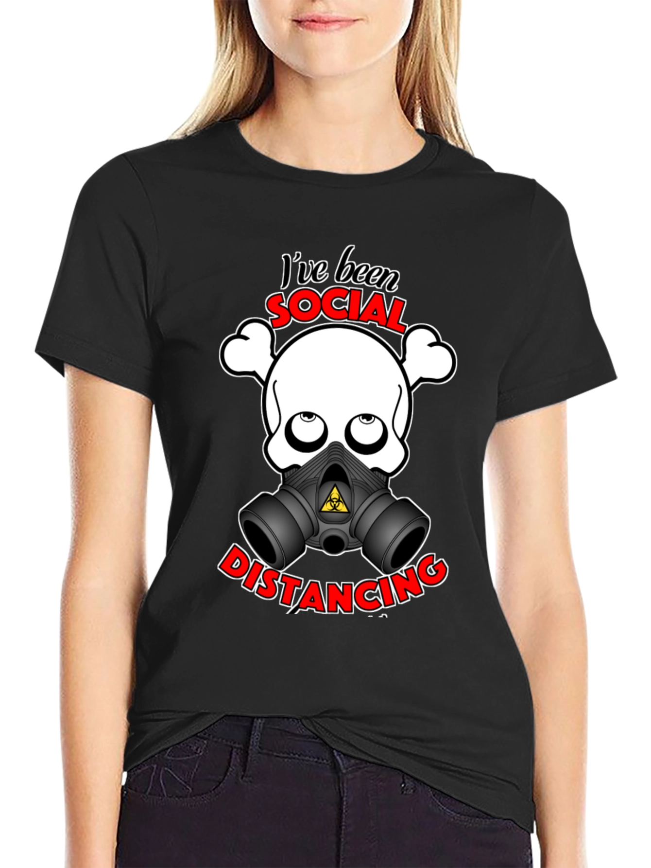 Camiseta Unisex con Diseño Divertido de Distanciamiento Social