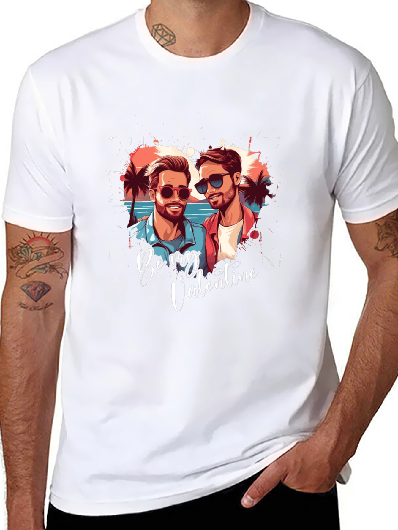 Camiseta San Valentín: Amor y Playa