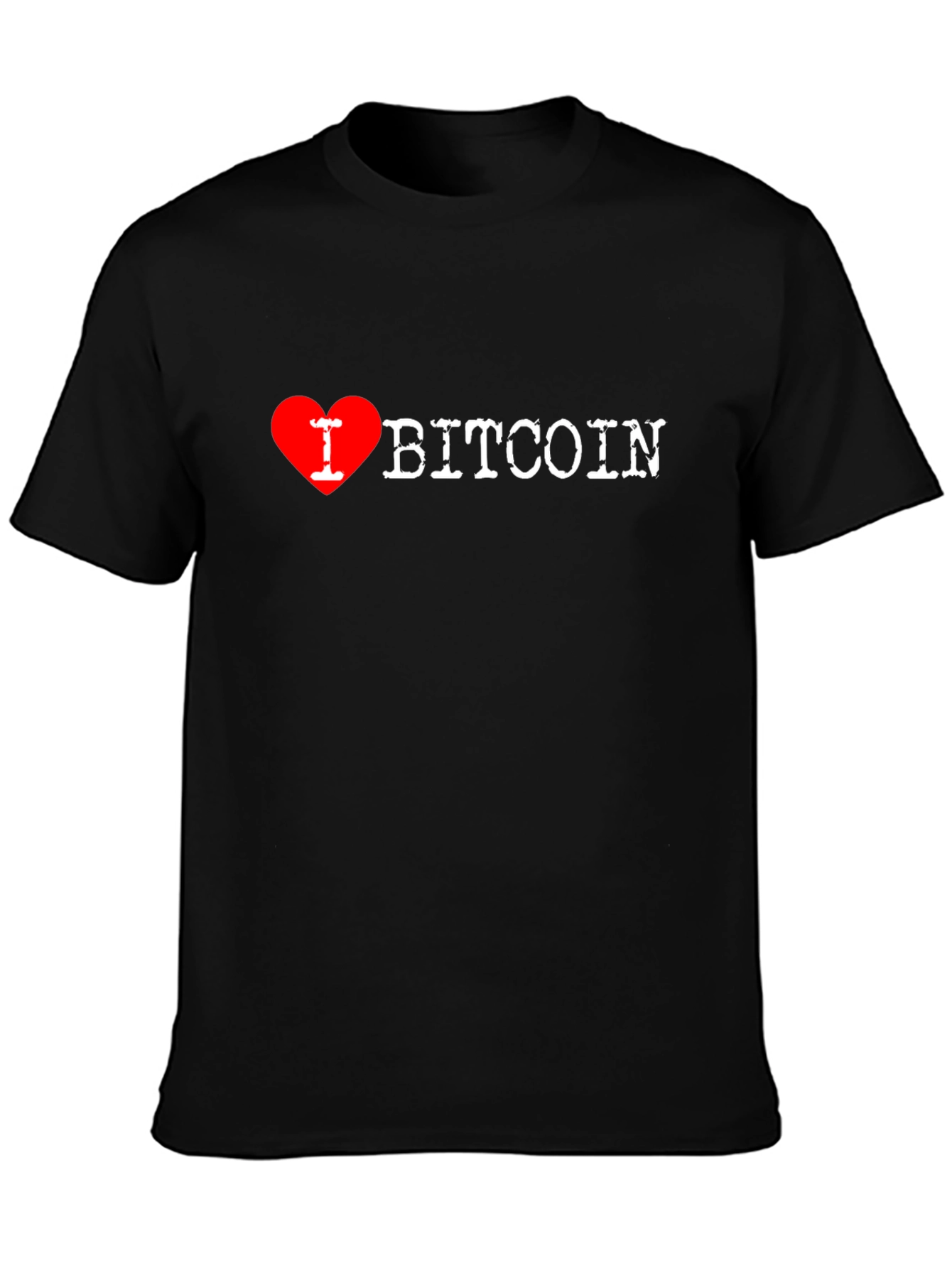 Camiseta Negra Amo Bitcoin para Hombre