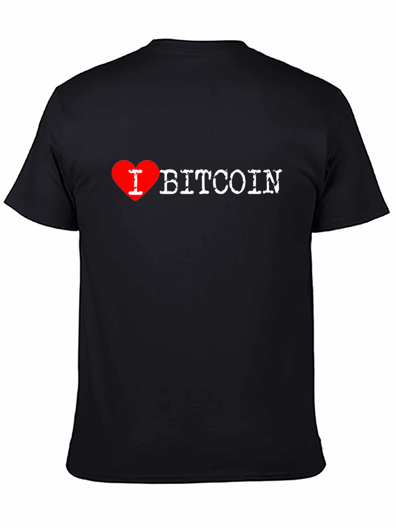Camiseta Negra Amo Bitcoin para Hombre
