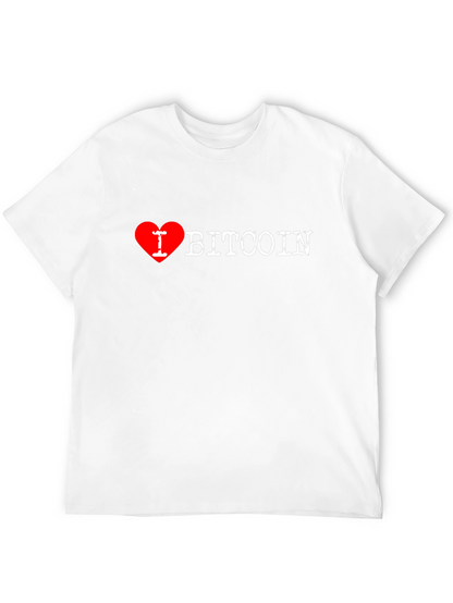 Camiseta Negra Amo Bitcoin para Hombre