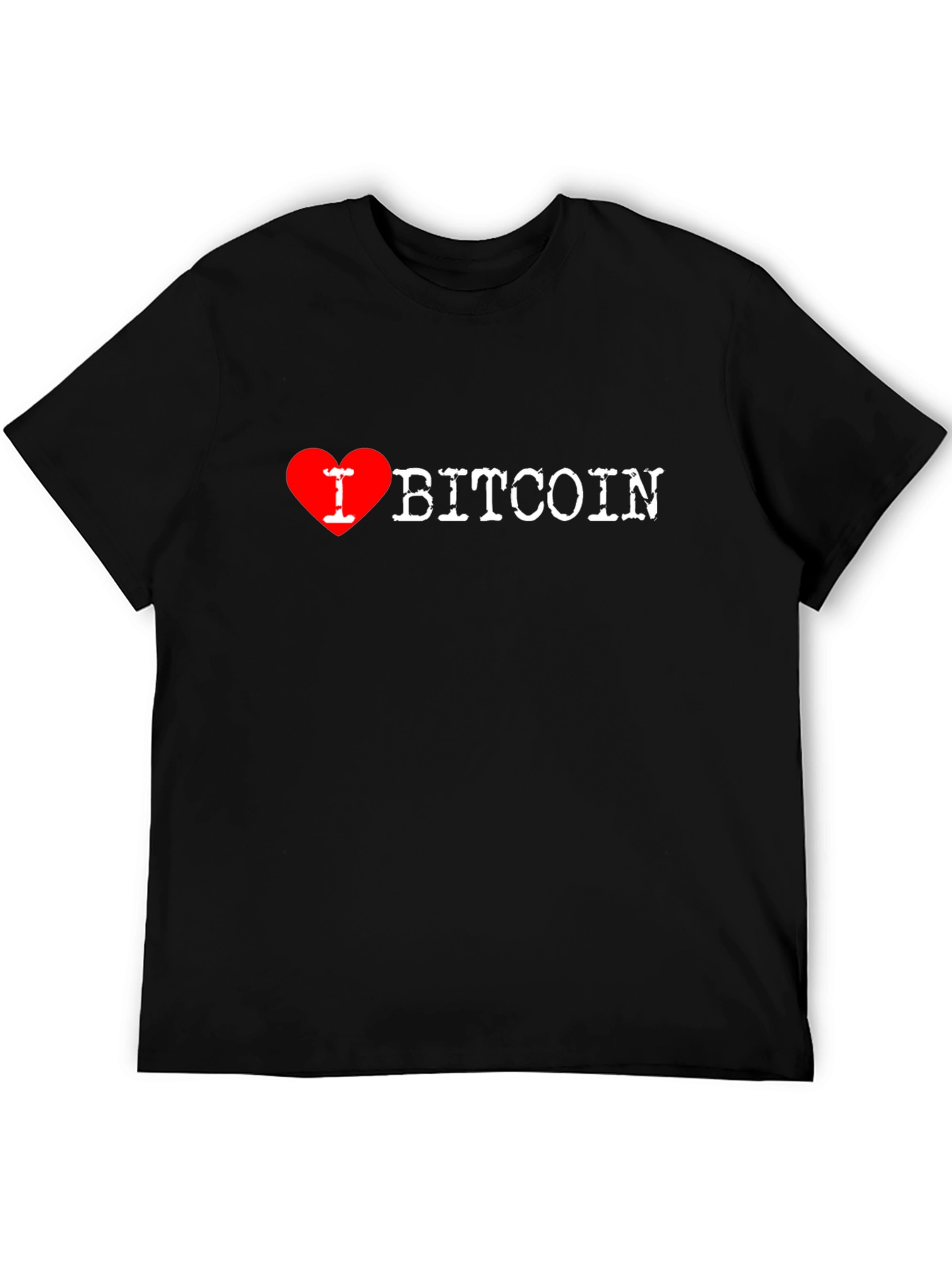 Camiseta Negra Amo Bitcoin para Hombre