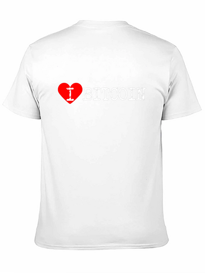 Camiseta Negra Amo Bitcoin para Hombre