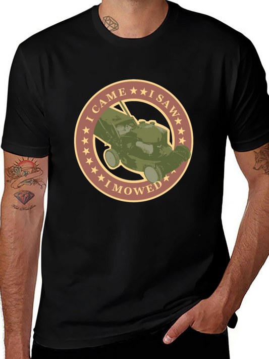 Camiseta Negra con Diseño de Cortacésped