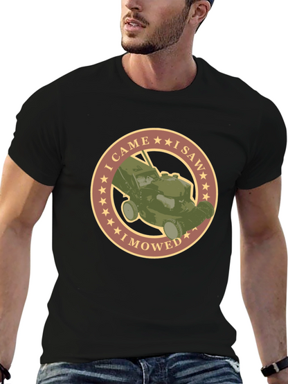 Camiseta Negra con Diseño de Cortacésped