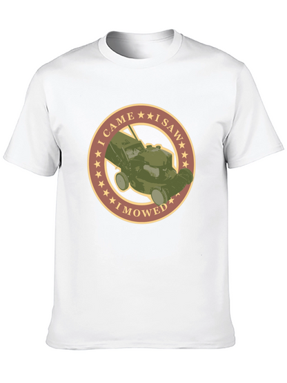 Camiseta Negra con Diseño de Cortacésped