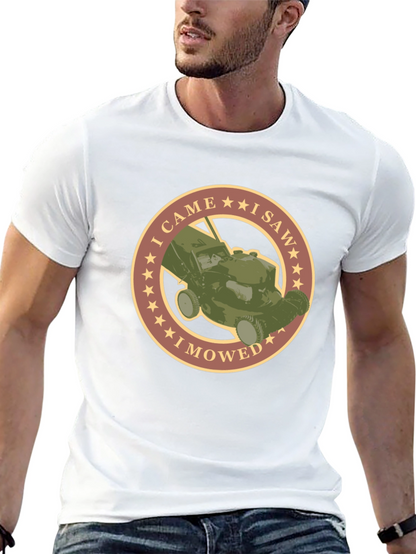Camiseta Negra con Diseño de Cortacésped