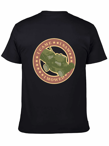 Camiseta Negra con Diseño de Cortacésped