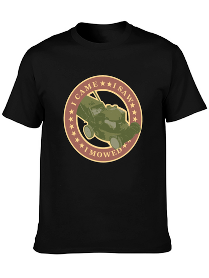 Camiseta Negra con Diseño de Cortacésped