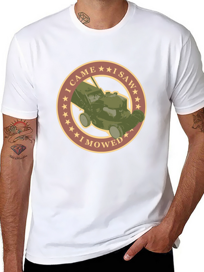 Camiseta Negra con Diseño de Cortacésped
