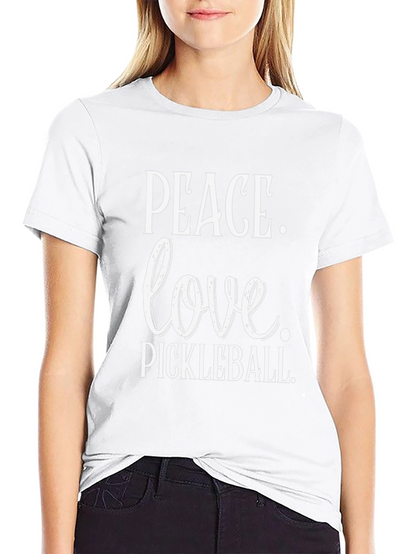Camiseta Negra Peace Love Pickleball