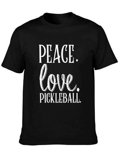 Camiseta Negra Peace Love Pickleball