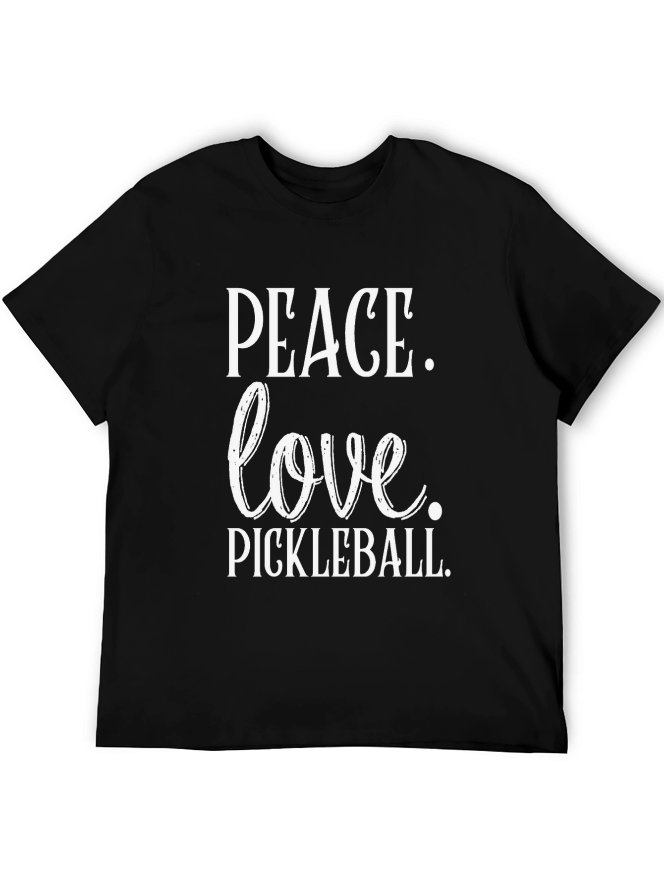Camiseta Negra Peace Love Pickleball