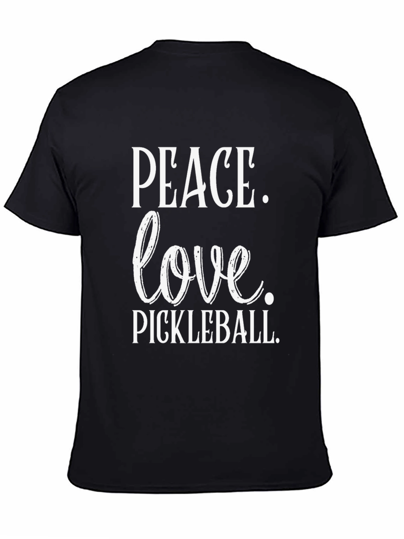 Camiseta Negra Peace Love Pickleball