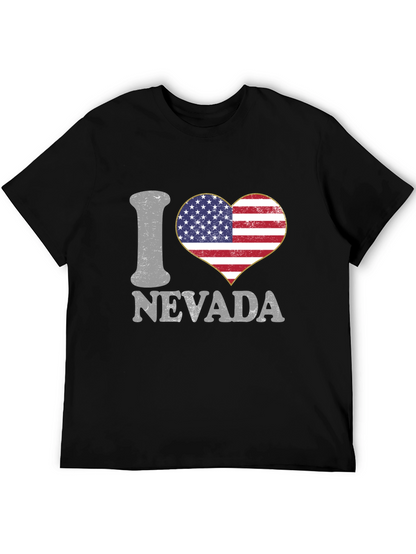 Camiseta I Love Nevada Bandera Americana