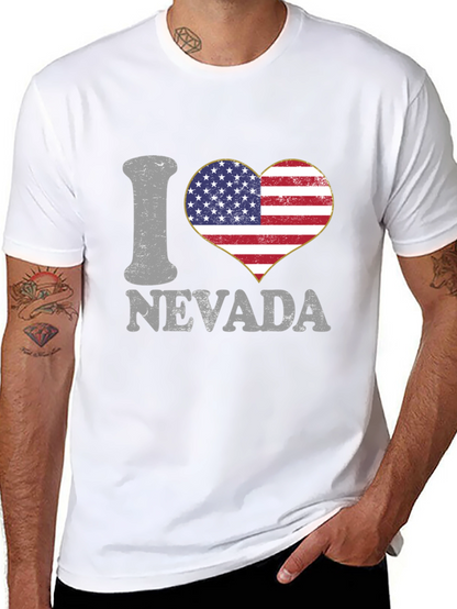 Camiseta I Love Nevada Bandera Americana