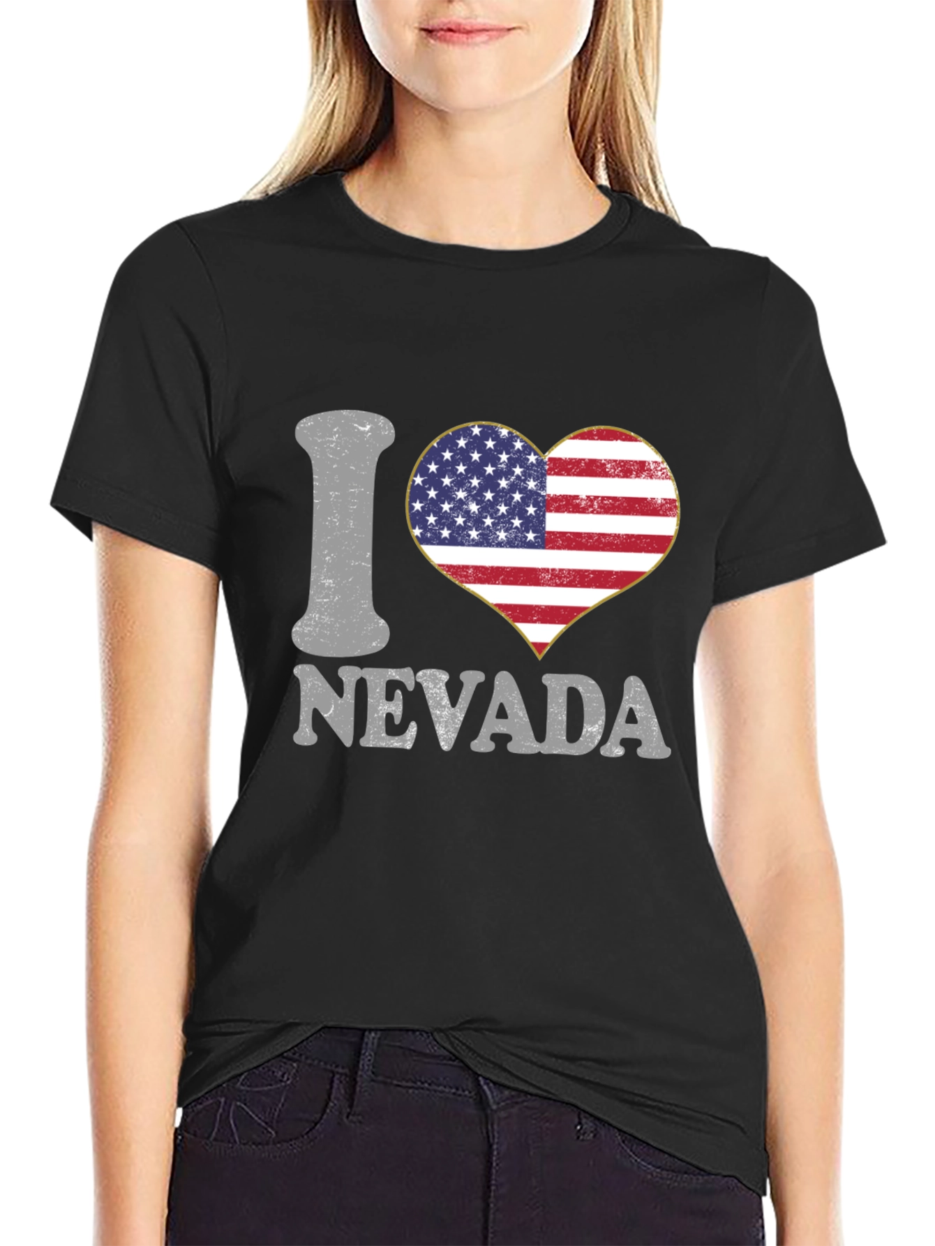 Camiseta I Love Nevada Bandera Americana
