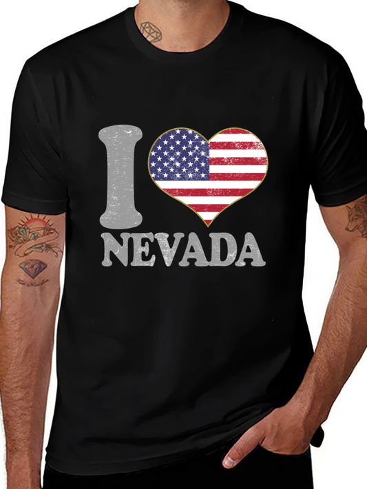 Camiseta I Love Nevada Bandera Americana