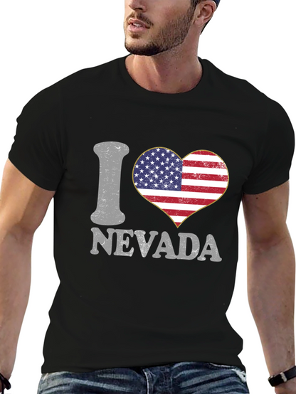 Camiseta I Love Nevada Bandera Americana