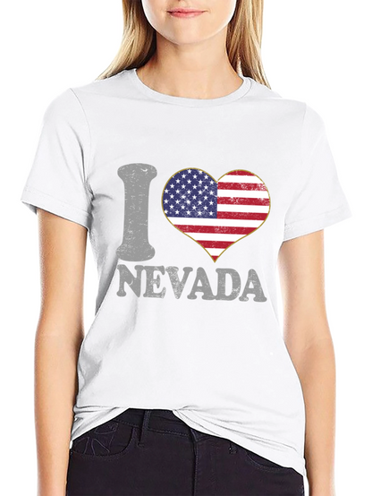 Camiseta I Love Nevada Bandera Americana