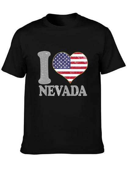 Camiseta I Love Nevada Bandera Americana