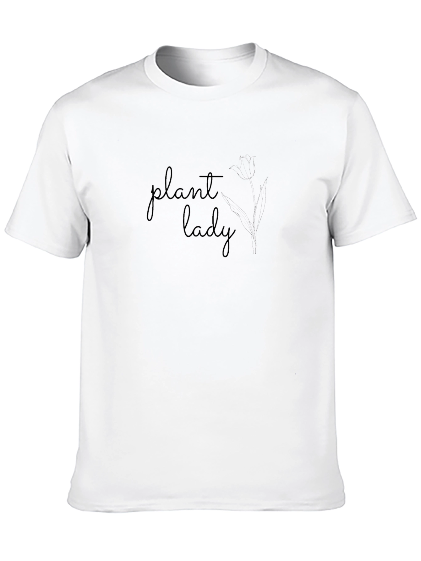 Camiseta Negra Plant Lady para Amantes de las Plantas