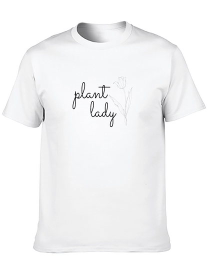 Camiseta Negra Plant Lady para Amantes de las Plantas