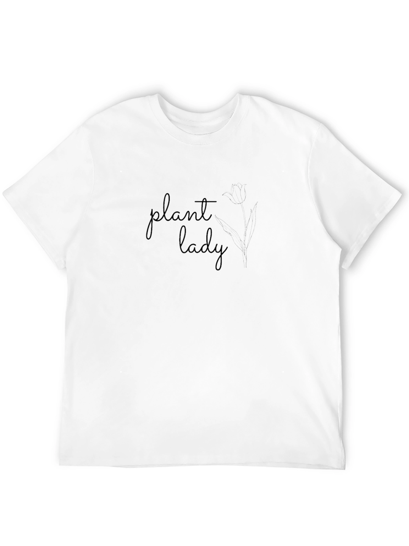 Camiseta Negra Plant Lady para Amantes de las Plantas