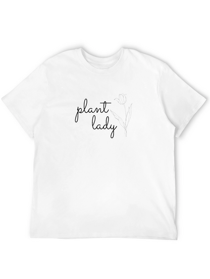 Camiseta Negra Plant Lady para Amantes de las Plantas