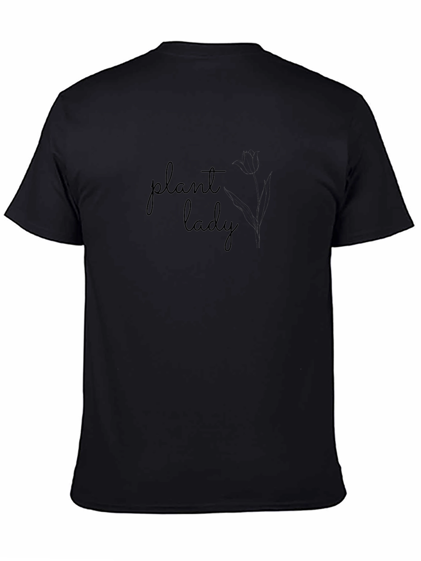 Camiseta Negra Plant Lady para Amantes de las Plantas