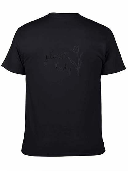 Camiseta Negra Plant Lady para Amantes de las Plantas