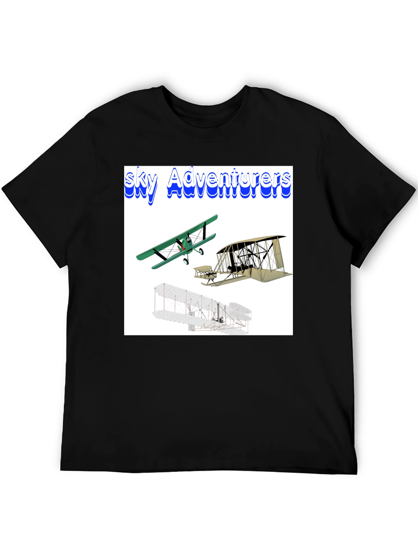 Camiseta Negra Sky Adventurers para Hombre