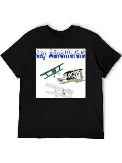 Camiseta Negra Sky Adventurers para Hombre