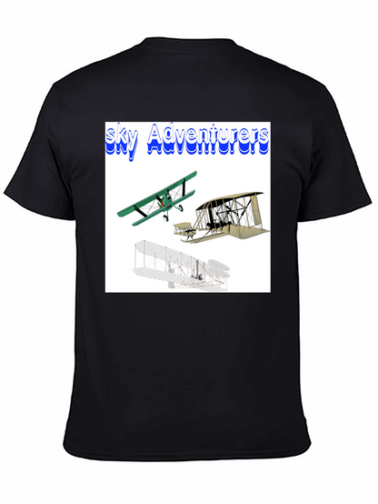 Camiseta Negra Sky Adventurers para Hombre