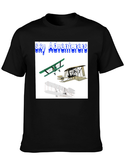 Camiseta Negra Sky Adventurers para Hombre