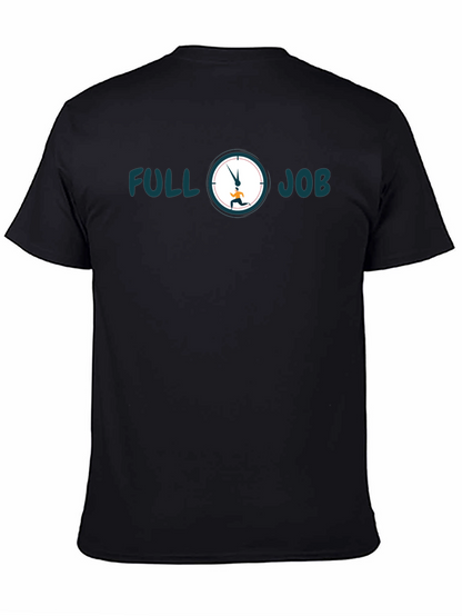 Camiseta Hombre Negra Full Job - Estilo Casual